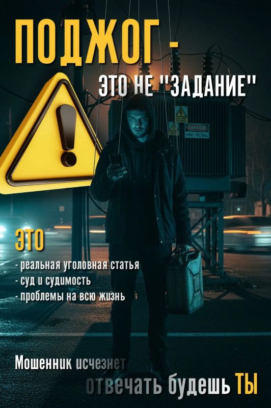 Поджог - это не "задание"! ЭТО: