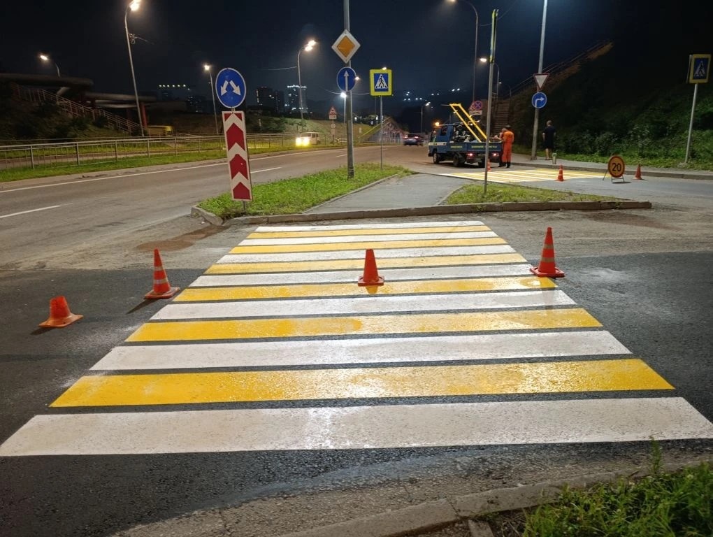 На улицах Владивостока появилось более 280 километров новой разметки