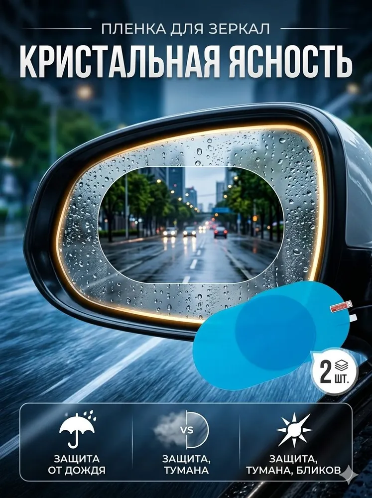Пленка антидождь на боковые стекла