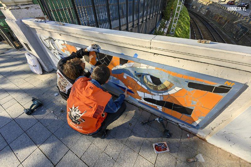 На Светланской появилась новая мозаика с тигром – отсылка к стихотворению о Владивостоке, написанному 115 лет назад — Новости VL.ru | Владивосток