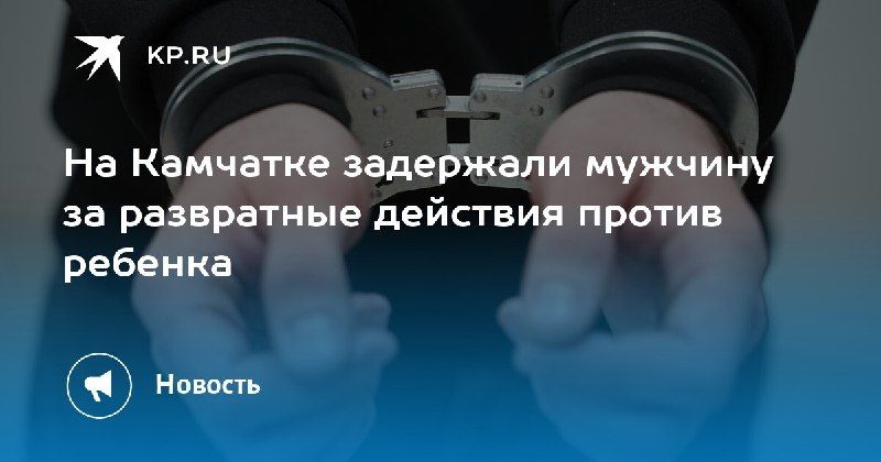 Задержание на Камчатке: мужчина подозревается в развратных действиях против ребенка.