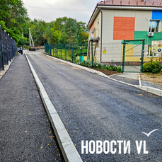 Дорогу рядом с лицеем на Борисенко восстановили после ремонта на теплосетях — VL.ru