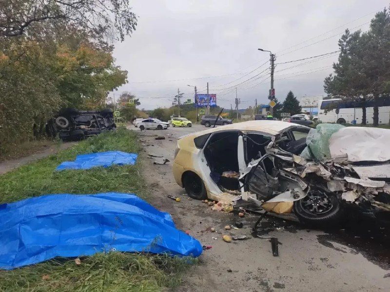 Страшное ДТП произошло в районе дома N 143а на улице Шоссейной в Находке. — Вести Приморье