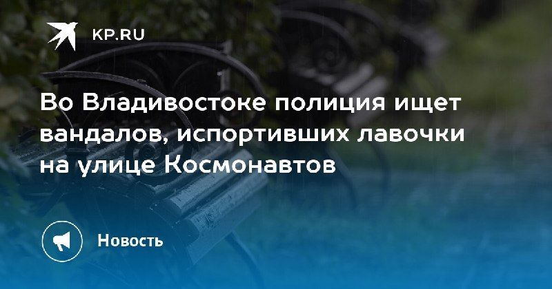 Во Владивостоке ищут вандалов, испортивших лавочки на улице Космонавтов. — КП - Владивосток