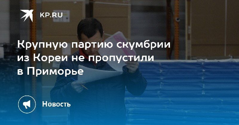 Крупная партия скумбрии из Кореи задержана в Приморье — КП - Владивосток