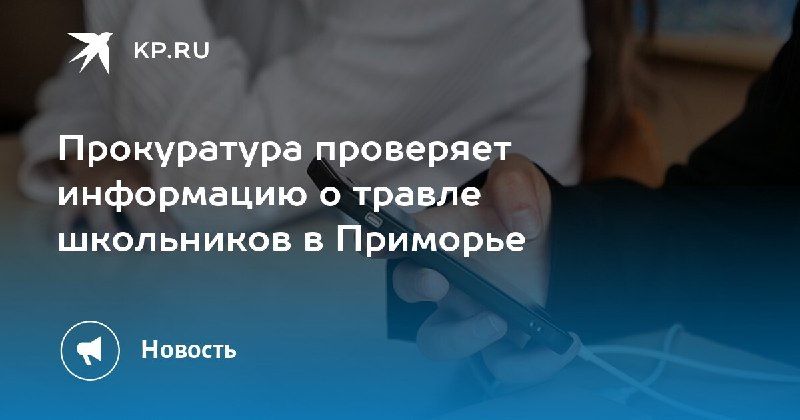 Прокуратура Приморья проверяет угрозы в адрес школьников — КП - Владивосток