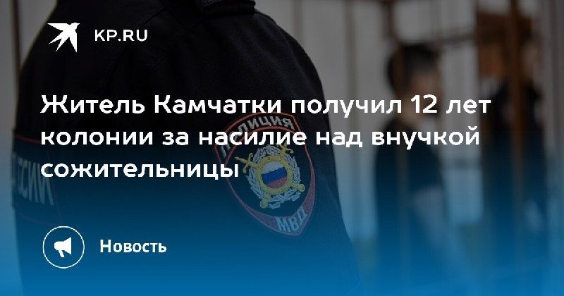 На Камчатке суд приговорил мужчину к 12 годам колонии за насилие над внучкой своей сожительницы — КП - Владивосток
