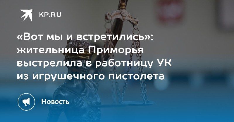 Жительница Приморья выстрелила в работницу УК из игрушечного пистолета — КП - Владивосток