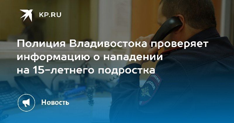 Во Владивостоке полиция проверяет информацию о нападении на 15-летнего подростка — КП - Владивосток