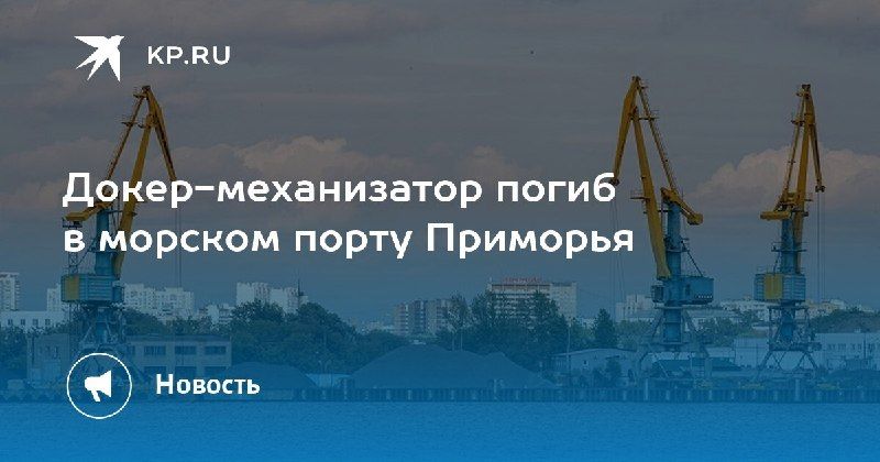 В морском порту Приморья во время работы погиб 31-летний докер-механизатор. — КП - Владивосток