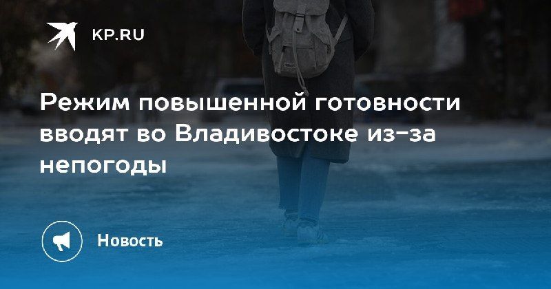 Во Владивостоке вводят режим повышенной готовности с 18:00 20 октября до 8:00 22 октября — КП - Владивосток