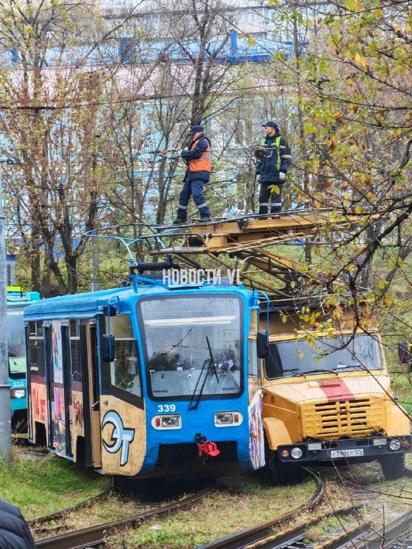 Наша читательница сообщает, что в районе Спортивной остановлено трамвайное движение.