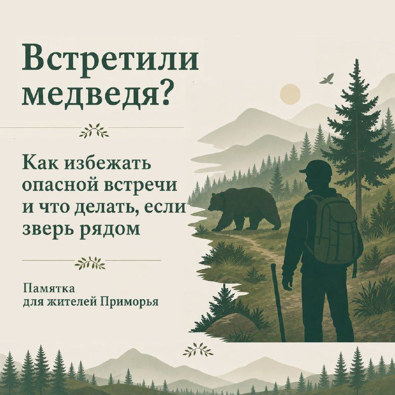 Будьте бдительны, если собираетесь в лес! Важно избежать встречи с медведем! — Правительство Приморского края