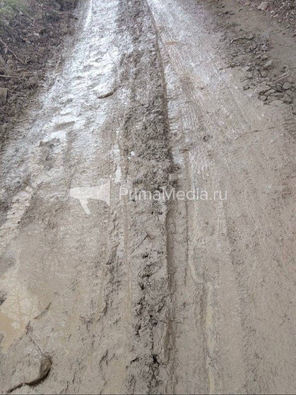Дожди превратили дорогу в Дальнегорске в грязевую кашу